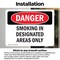 Signmission Smoking In Designated Areas Only, 7 in W x Rectangle, Vinyl Decal OS-2PACK-DS-D-57-L-1574 - alternate 3